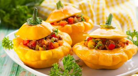 Stuffed pattypan squash